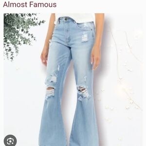 Almost Famous Distressed Flare Jeans